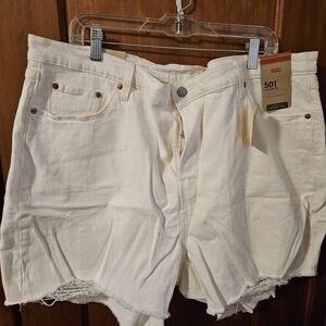 Levi's Women's Cream Jean Shorts